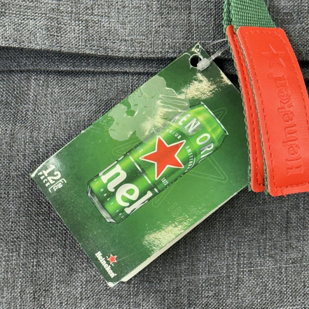 NWT Heineken Soft Side Cooler Backpack Gray Insulated Fold-Top Korean‎ Promo - Picture 5 of 12